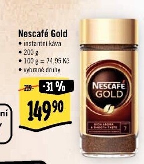Instantní kávy Nescafé Gold