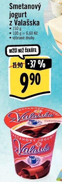 Jogurt smetanový ochucený z Valašska Mlékárna Valašské Meziříčí