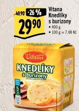 Knedlíky v prášku s burizony Vitana