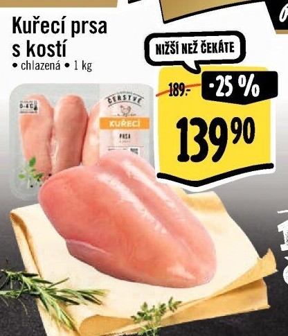 Kuřecí prsa s kostí Albert