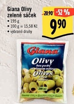 Olivy zelené Giana