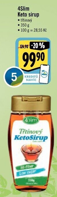 Sirup KetoSirup bez lepku 4Slim