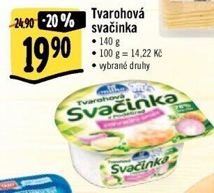 Svačinka zeleninový tvaroh Milko