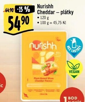 Sýr rostlinný Cheddar Nurishh