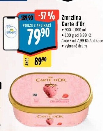 Zmrzlina ve vaničce Carte D'