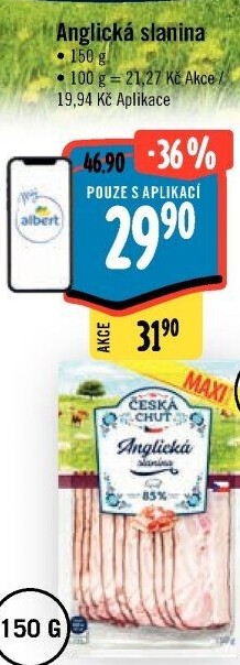 Anglická slanina Česká chuť