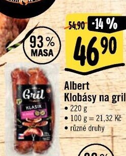 Klobásy na gril Albert Gril