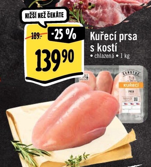 Kuřecí prsa s kostí Albert