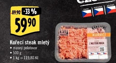 Kuřecí steak mletý Albert