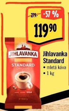 Mletá káva Standard Jihlavanka