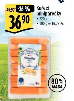 Párečky kuřecí mini Česká chuť