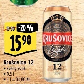 Pivo světlé Královský ležák 12° Krušovice