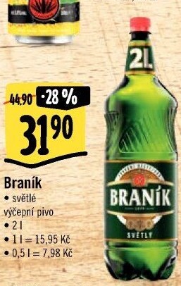 Pivo světlé výčepní 10° Braník