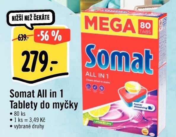 Tablety do myčky All in 1 Somat