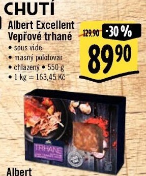 Vepřové trhané maso Sous vide Albert Excellent