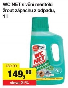 Čistič Žrout zápachu WC Net