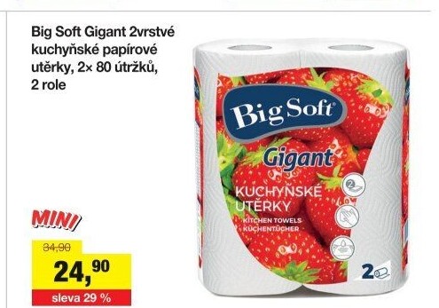Kuchyňské utěrky 2vrstvé Gigant Big Soft
