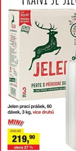 Prací prášek mýdlový Jelen