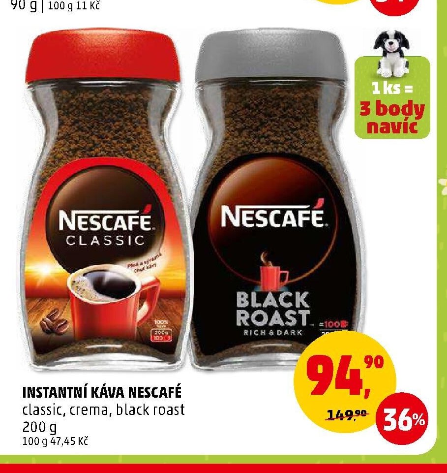 Instantní káva Nescafé Classic, Crema, Black Roast 200 g