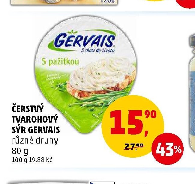 Čerstvý tvarohový sýr Gervais