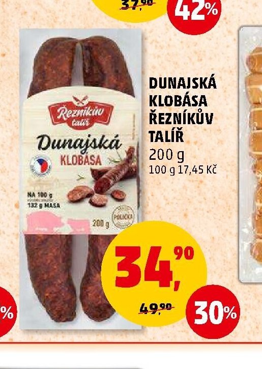 Dunajská klobása Řezníkův talíř