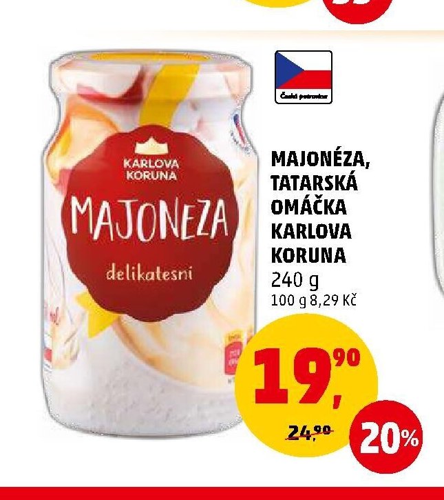 Majonéza / Tatarská omáčka Karlova Koruna