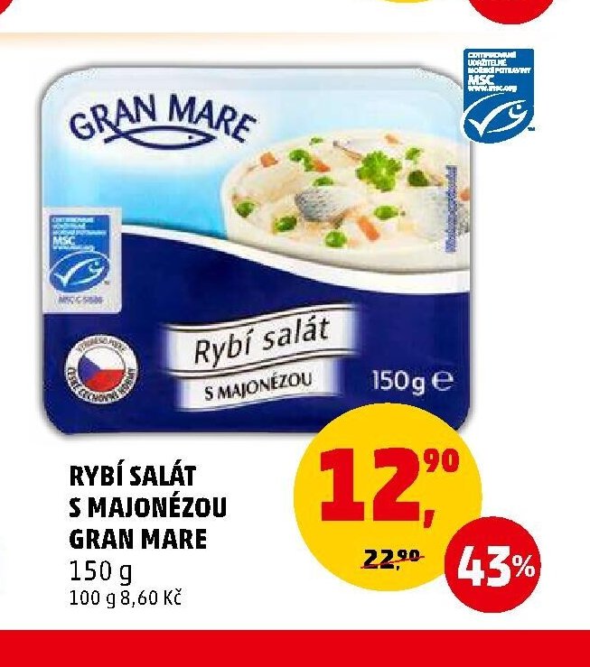 Rybí salát s majonézou Gran Mare