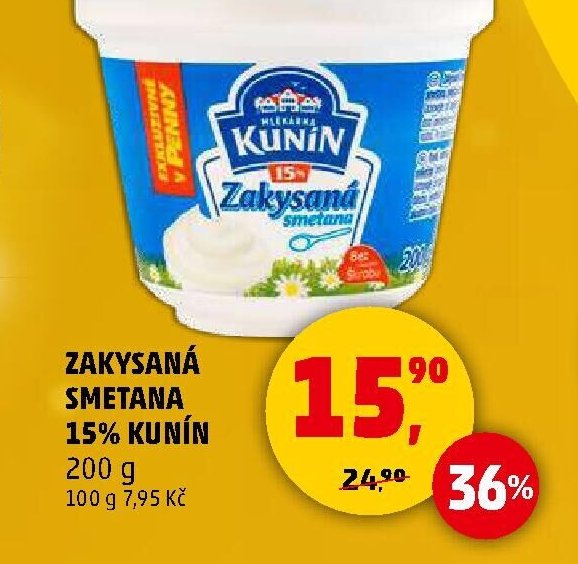 ZAKYSANÁ SMETANA 15% KUNÍN 200 g