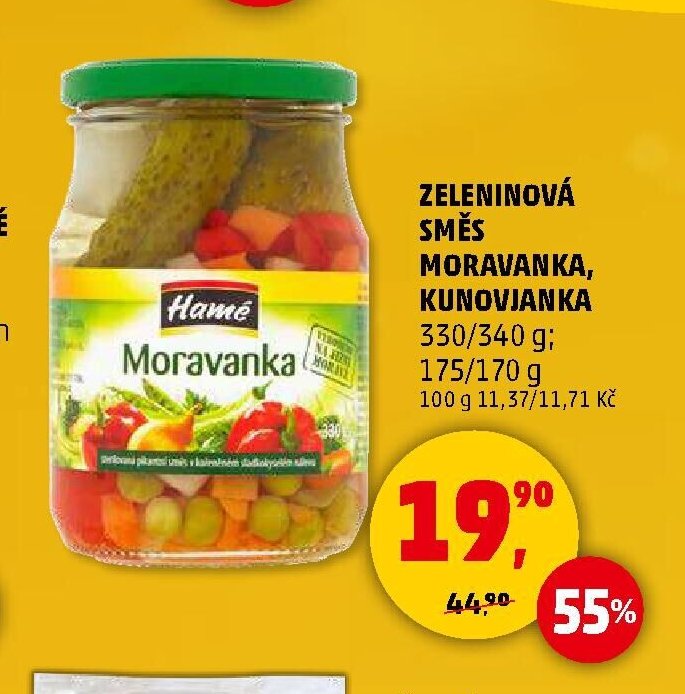 ZELENINOVÁ SMĚS MORAVANKA, KUNOVJANKA 330/340 g