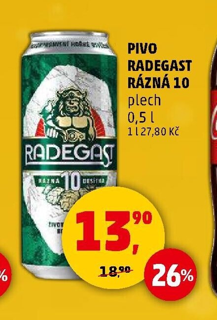 Pivo Radegast Rázná 10