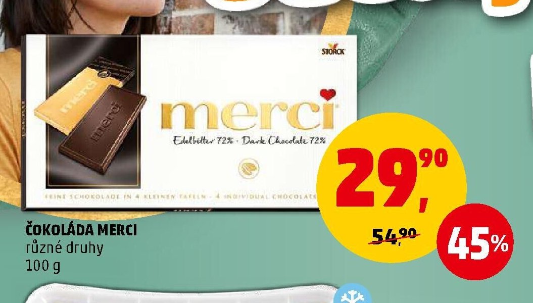 ČOKOLÁDA MERCI různé druhy