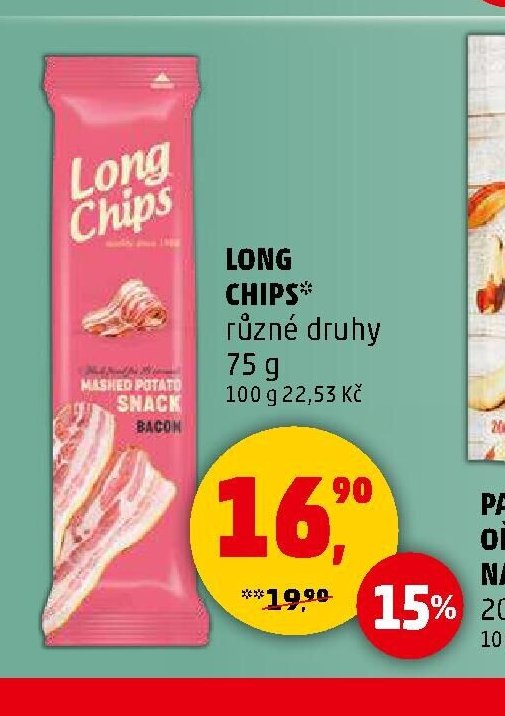 LONG CHIPS různé druhy