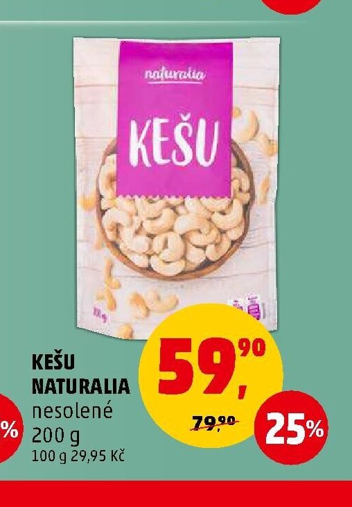 KEŠU NATURALIA nesolené