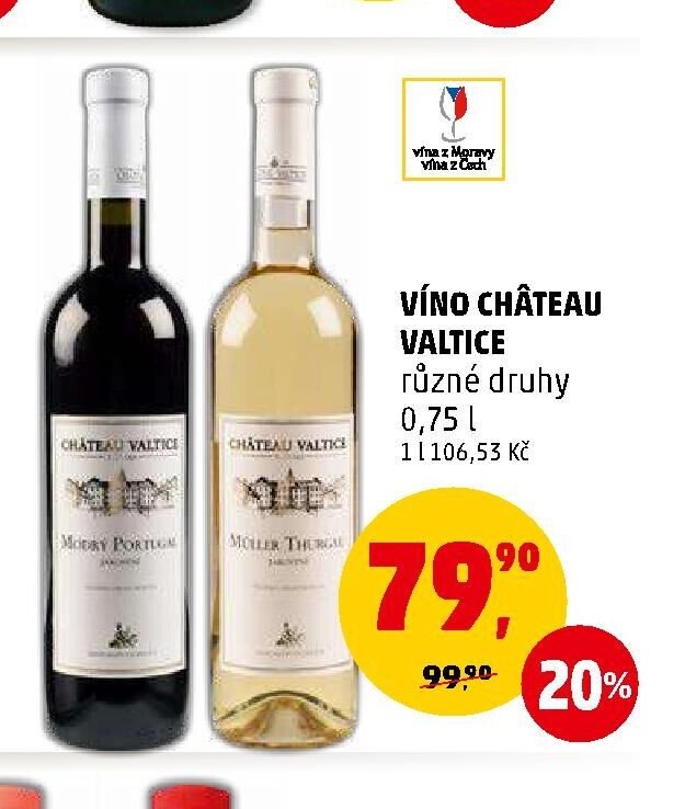 VÍNO CHÂTEAU VALTICE různé druhy
