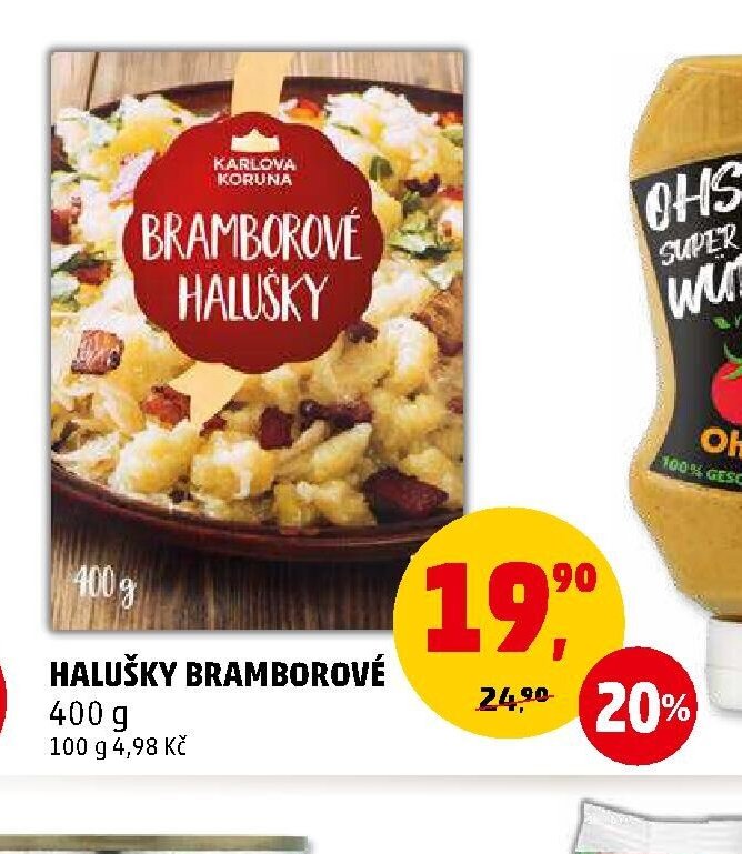 Halušky bramborové Karlova Koruna