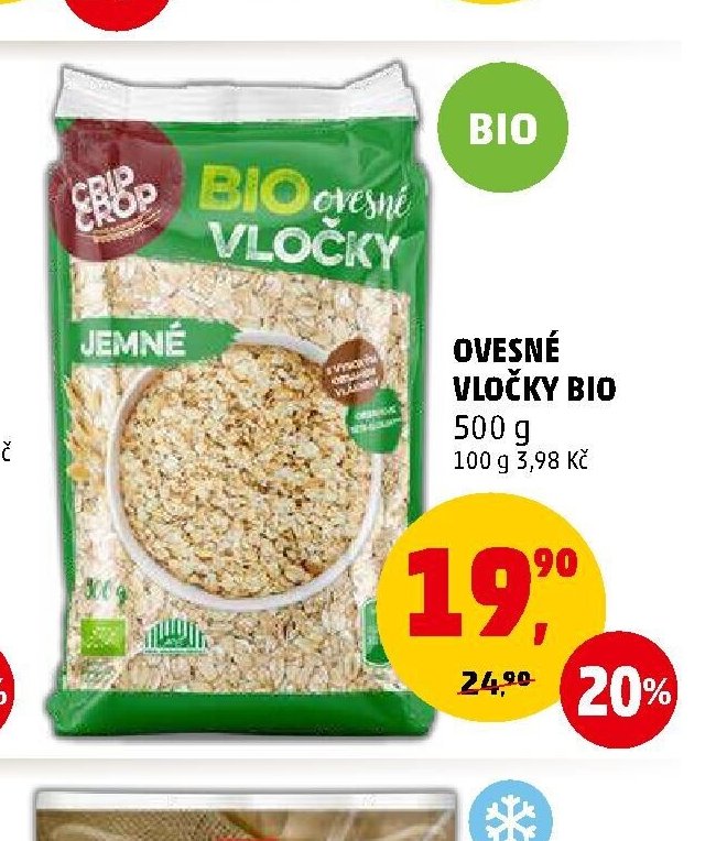 Ovesné vločky Bio
