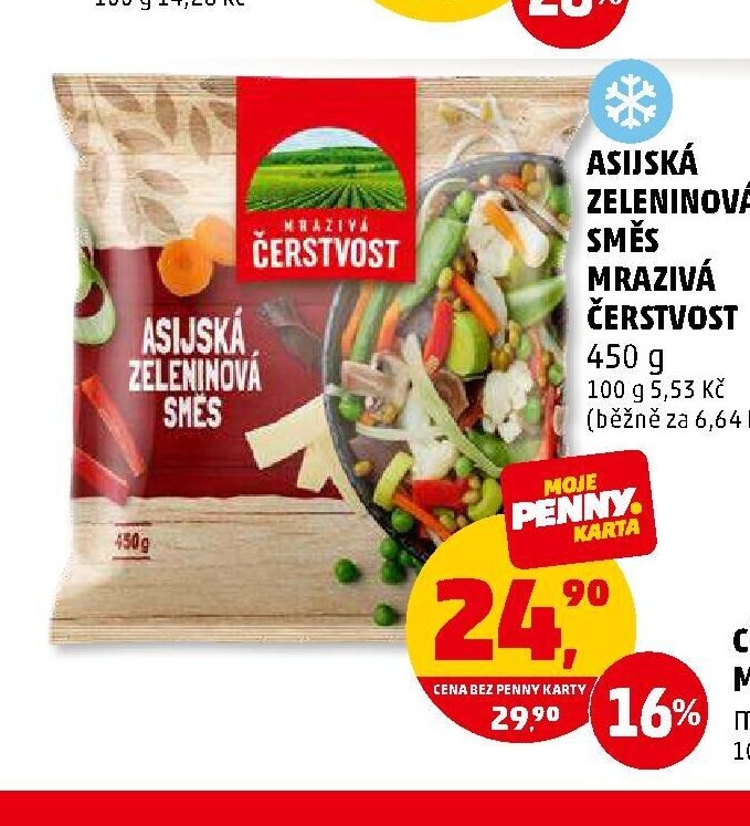 Asijská zeleninová směs mražená Čerstvost