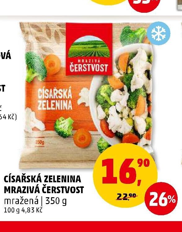 Císařská zelenina mražená Čerstvost