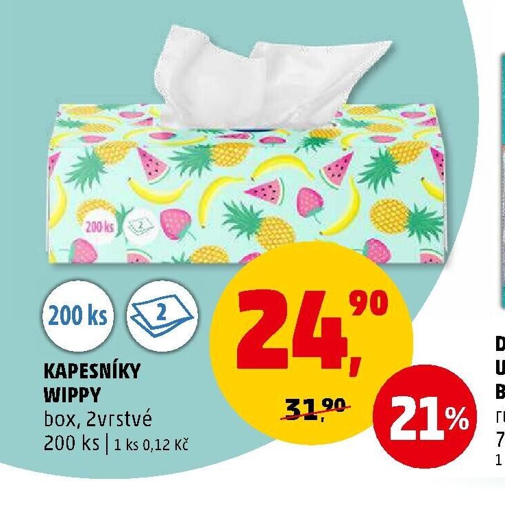 KAPESNÍKY WIPPY box, 2vrstvé