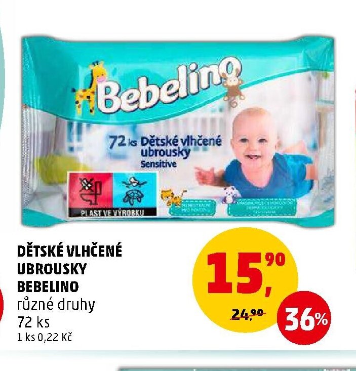 DĚTSKÉ VLHČENÉ UBROUSKY BEBELINO
