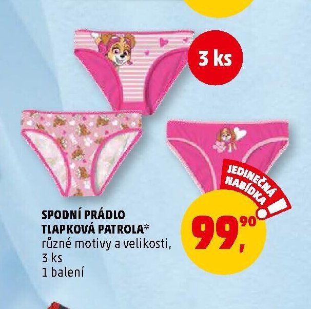 SPODNÍ PRÁDLO TLAPKOVÁ PATROLA