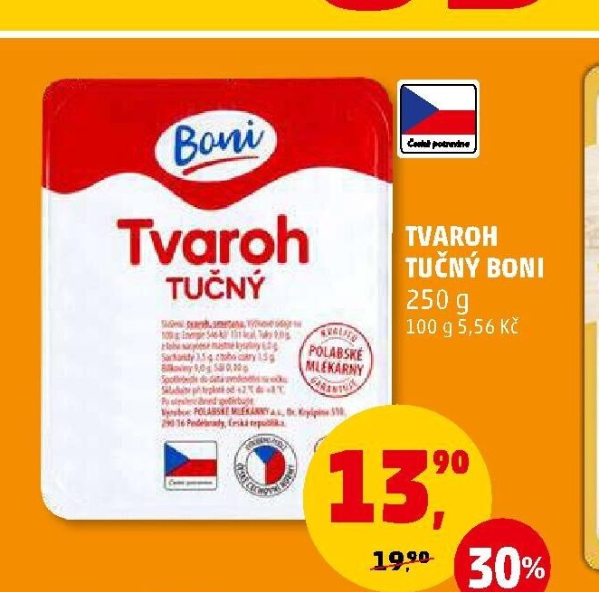Tvaroh tučný Boni