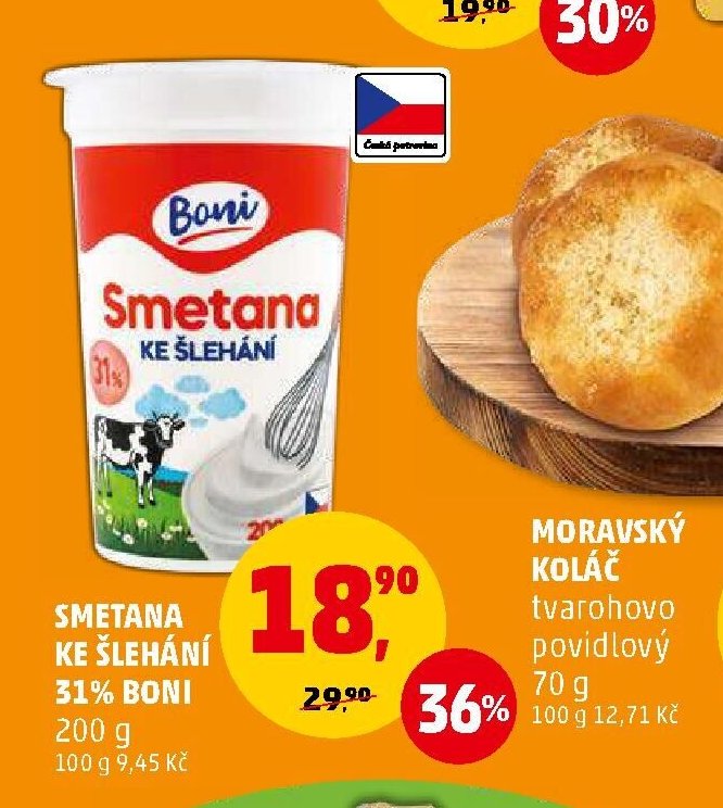 Smetana ke šlehání 31% Boni