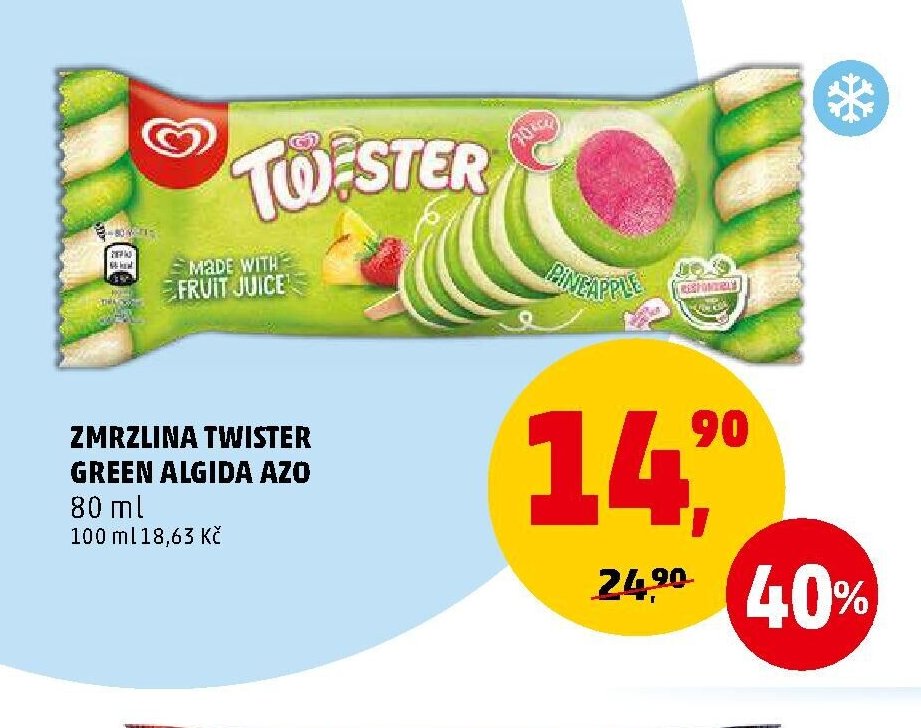 ZMRZLINA TWISTER GREEN ALGIDA AZO