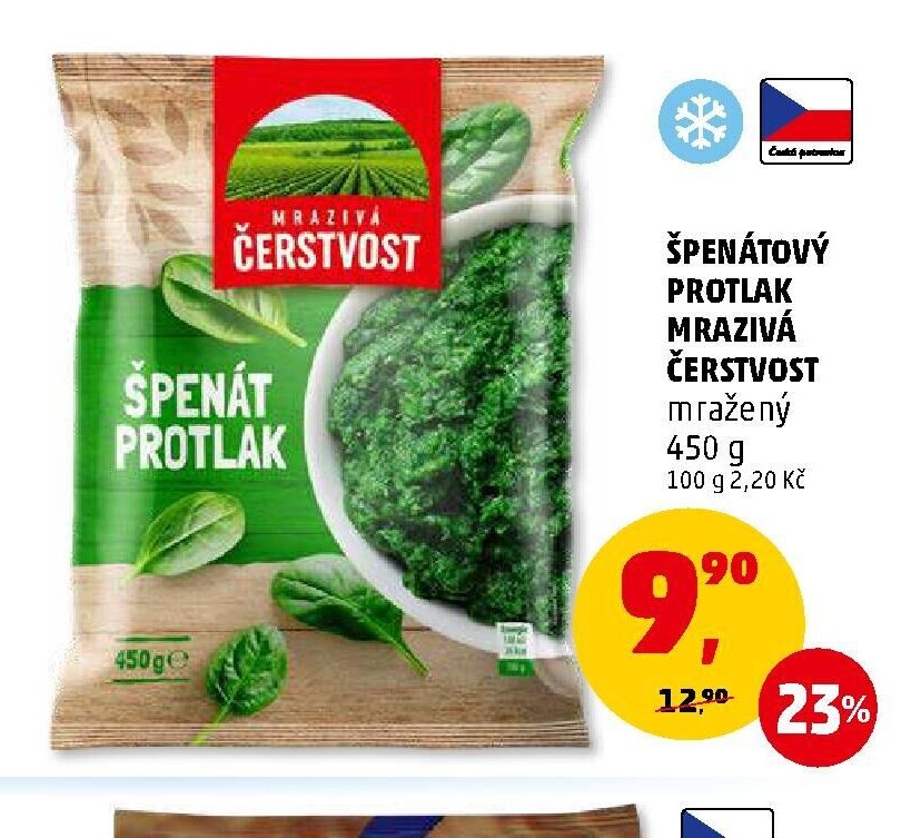 ŠPENÁTOVÝ PROTLAK MRAZIVÁ ČERSTVOST