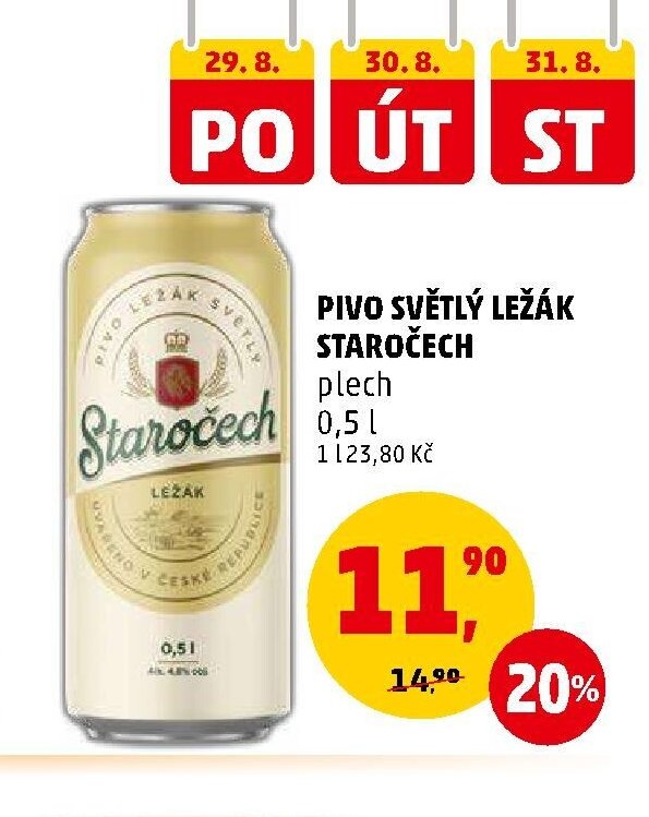 Pivo světlý ležák Staročech