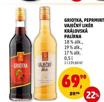 Likér Griotka Královská palírna