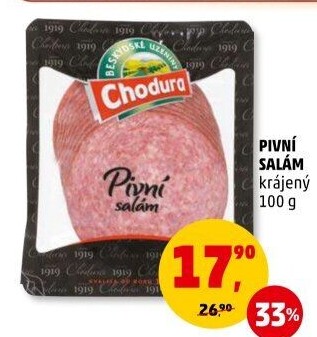 Salám pivní Beskydské uzeniny Chodura