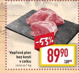 Vepřová plec bez kosti v celku
