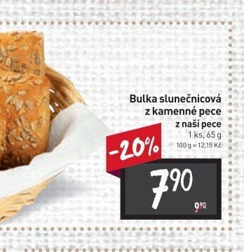Bulka slunečnicová z kamenné pece z naší pece